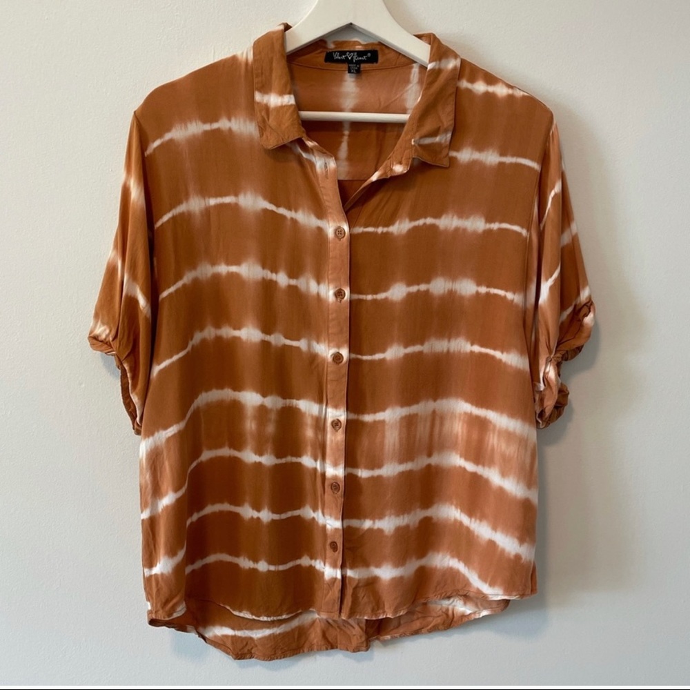 Velvet Hearts Tie Dye Shirt / Blouse